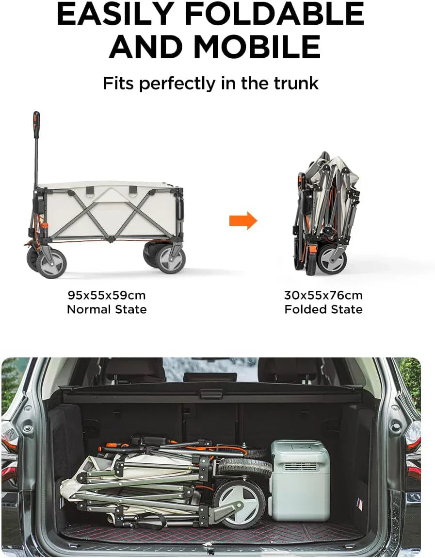 Foldable Electric Wagon - Portable Collapsible Design for Easy Storage & Transport