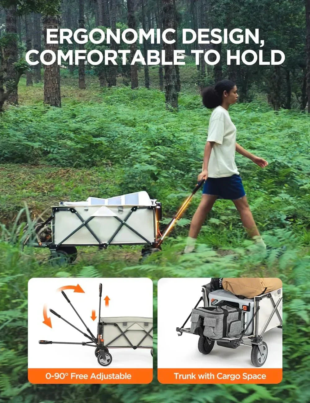 Foldable Electric Wagon - Portable Collapsible Design for Easy Storage & Transport