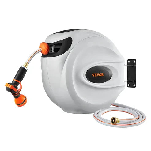 Space-Saving Auto-Rewind Hose Reel | Mounts Easily, Works Instantly