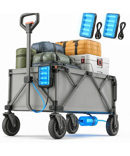 Foldable Electric Wagon - Portable Collapsible Design for Easy Storage & Transport