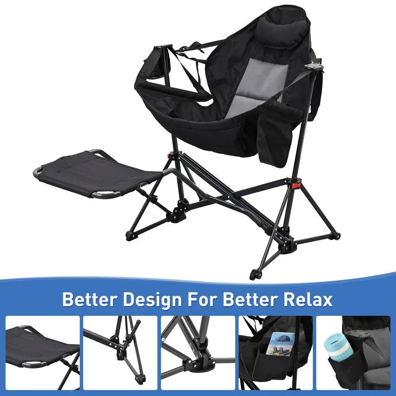 450lbs Heavy-Duty Hammock Camping Chair | Portable Swing Seat with Pedal • Outdoor Ready